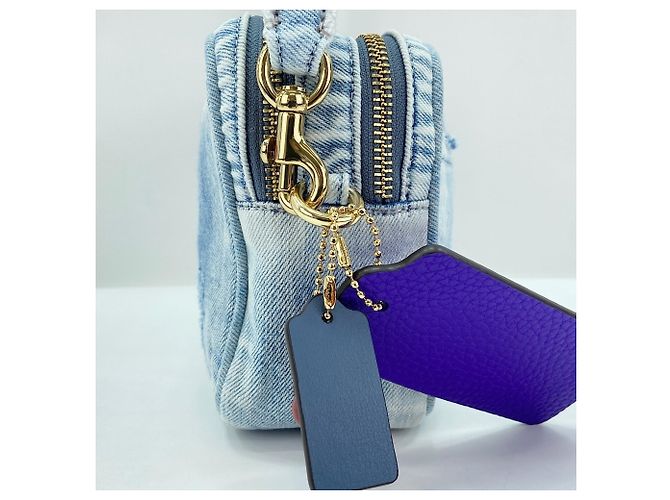 Mini borsa a tracolla 2 vie Coach Blu - vista 5
