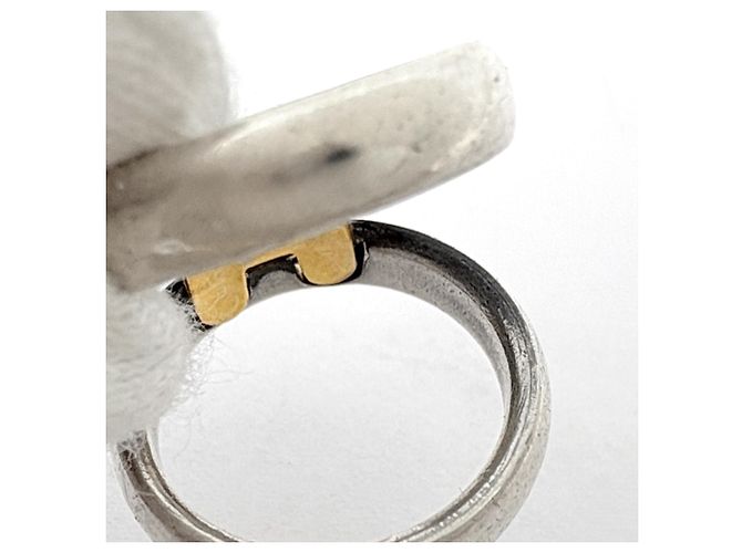 Hermès Olympe Ring Silberfarbenes Metall mit Goldbeschichtung - Ansicht 4