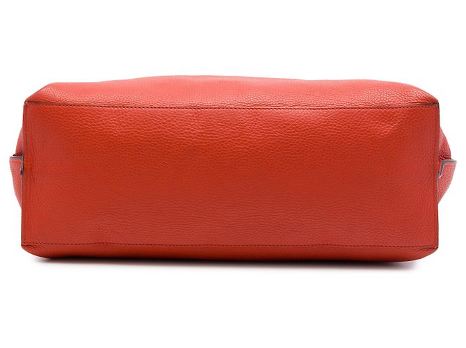 Borsa Gucci Orange in pelle di vitello Bamboo Large Rosso Arancione - vista 3