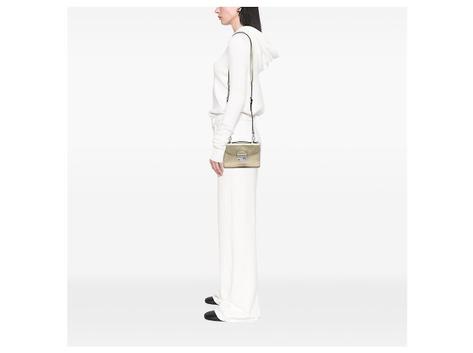 Borsa Prada Gold Saffiano Sound Lock D'oro - vista 6