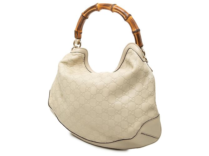 Borsa Gucci White Guccissima Bamboo Peggy Bianco Bianco sporco - vista 2