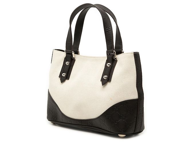 Gucci Handtasche aus beigem Guccissima-Canvas - Ansicht 2