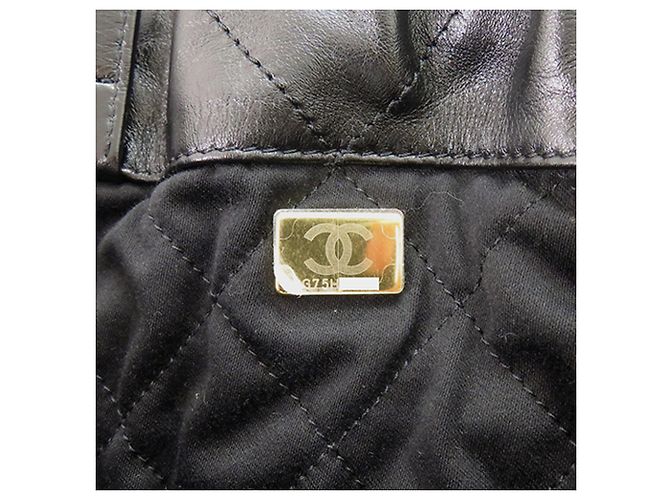 Chanel 22 Rucksack aus gestepptem glänzendem Kalbsleder Schwarz Large - Ansicht 5