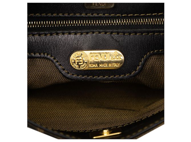 Borsa a tracolla Fendi in tela Zucca marrone - vista 5