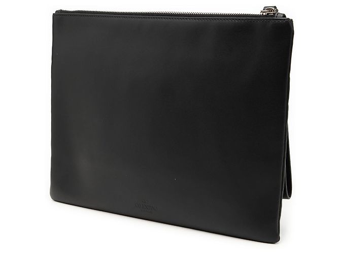 Clutch VLTN in pelle nera Valentino Nero - vista 2