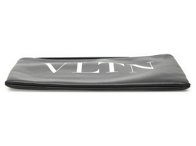 Clutch VLTN in pelle nera Valentino Nero - vista 3