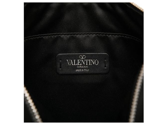 Clutch VLTN in pelle nera Valentino Nero - vista 5