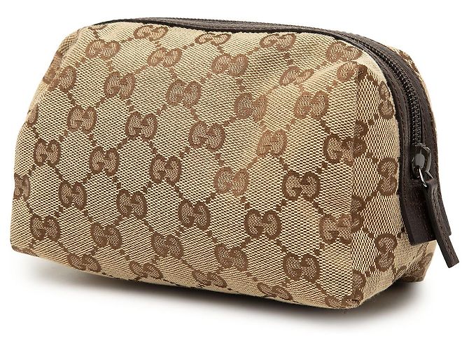 Pochette Gucci in tela GG beige - vista 2