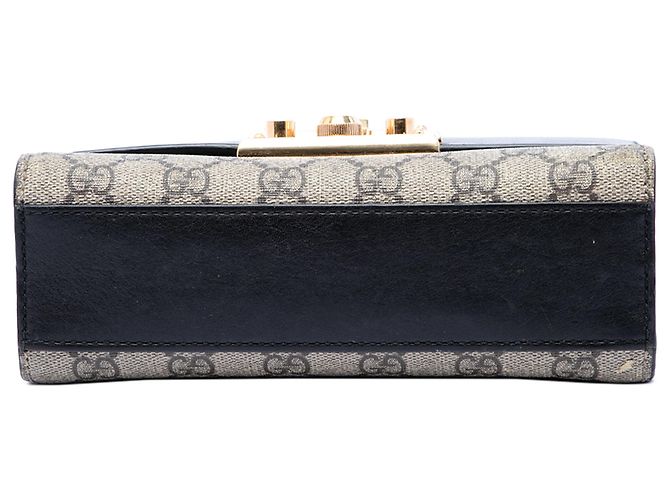 Gucci Beige Small GG Supreme Padlock Crossbody - vista 3