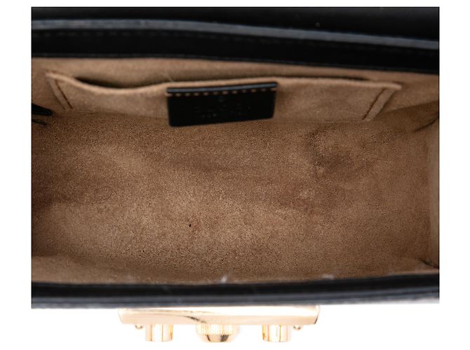 Gucci Beige Small GG Supreme Padlock Crossbody - vista 4