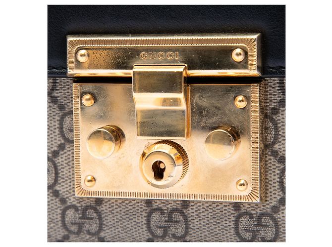 Gucci Beige Small GG Supreme Padlock Crossbody - vista 5