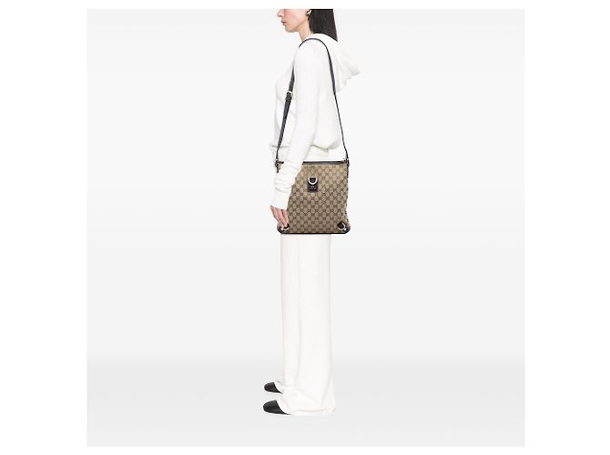 Gucci Beige GG Canvas Abbey D Ring Crossbody - vista 6