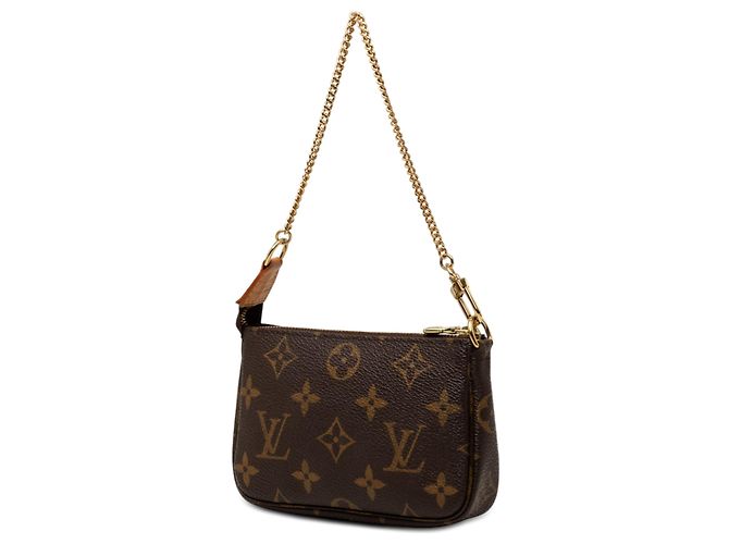 Louis Vuitton Brown Monogram Mini Pochette Accessoires Marrone - vista 2