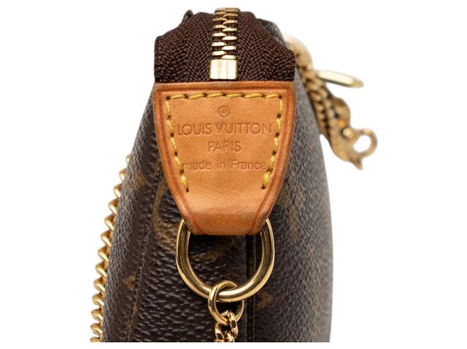 Louis Vuitton Brown Monogram Mini Pochette Accessoires Marrone - vista 5