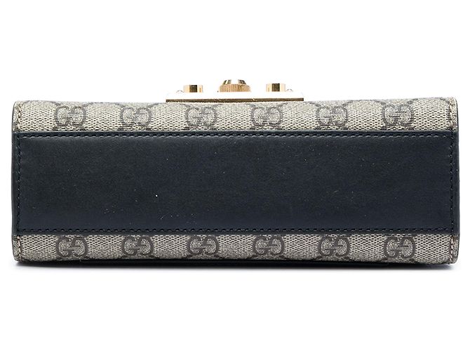 Gucci Beige Small GG Supreme Padlock Crossbody - vista 3