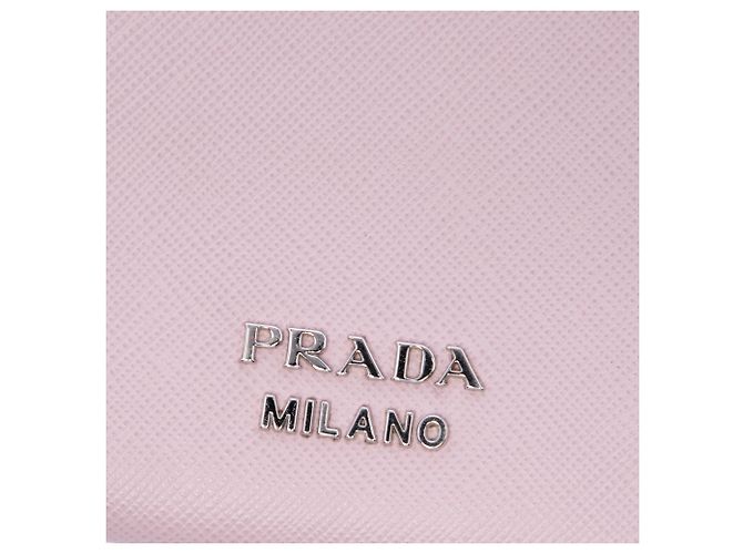 Clutch Saffiano tricolore rosa Prada - vista 5