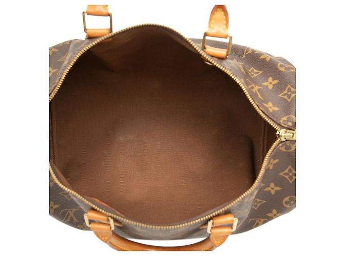 Louis Vuitton Marrone Monogram Speedy 35 - vista 4