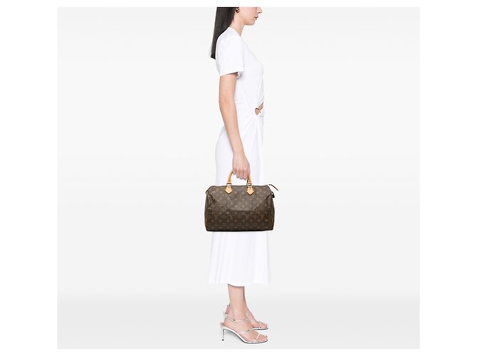 Louis Vuitton Marrone Monogram Speedy 35 - vista 8