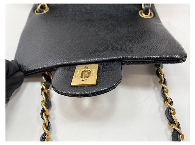 Borsa a Spalla Chanel Mini Matelassé Nero - vista 11
