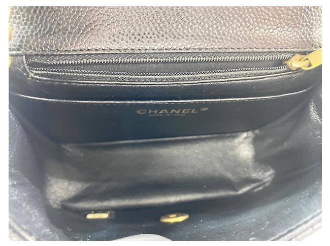 Borsa a Spalla Chanel Mini Matelassé Nero - vista 13