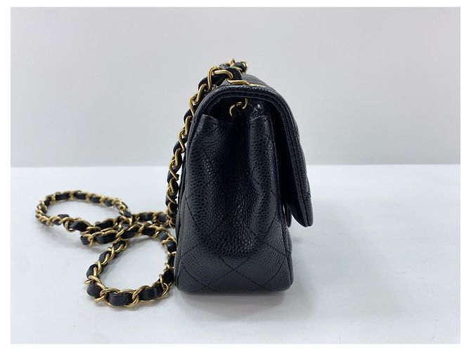 Borsa a Spalla Chanel Mini Matelassé Nero - vista 5
