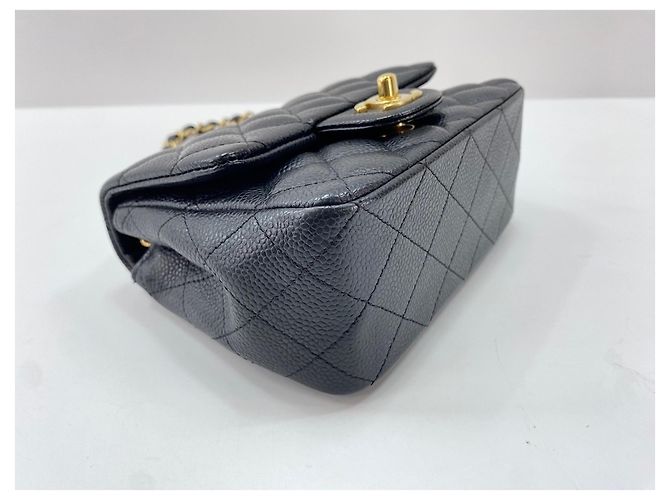 Borsa a Spalla Chanel Mini Matelassé Nero - vista 7