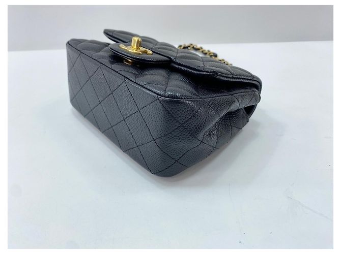 Borsa a Spalla Chanel Mini Matelassé Nero - vista 8