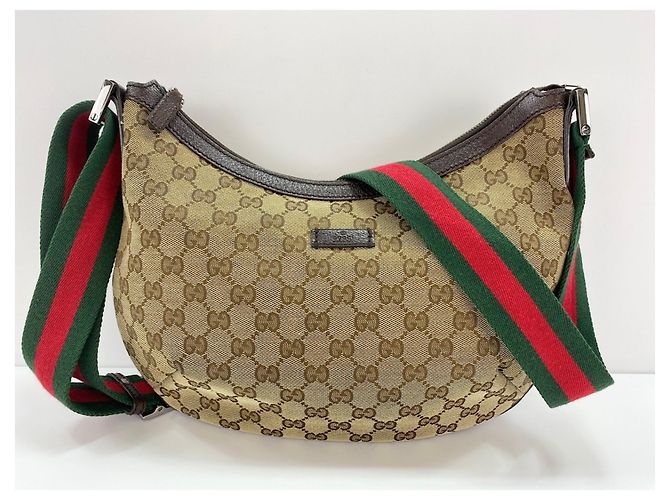 Borsa a Spalla Gucci Sherry Line Marrone - vista 11