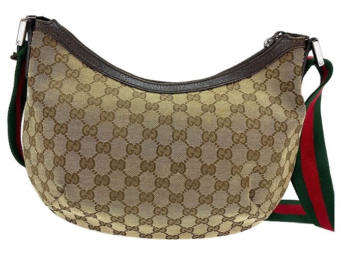 Borsa a Spalla Gucci Sherry Line Marrone - vista 2