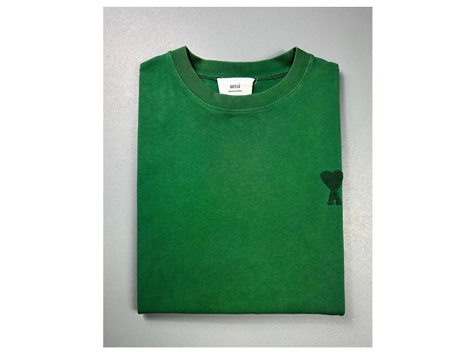 T-shirt AMI Paris Ami de Coeur verde - vista 4