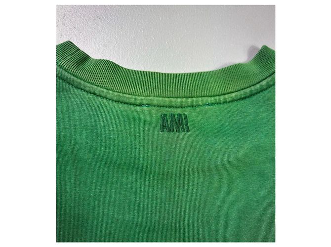 T-shirt AMI Paris Ami de Coeur verde - vista 5