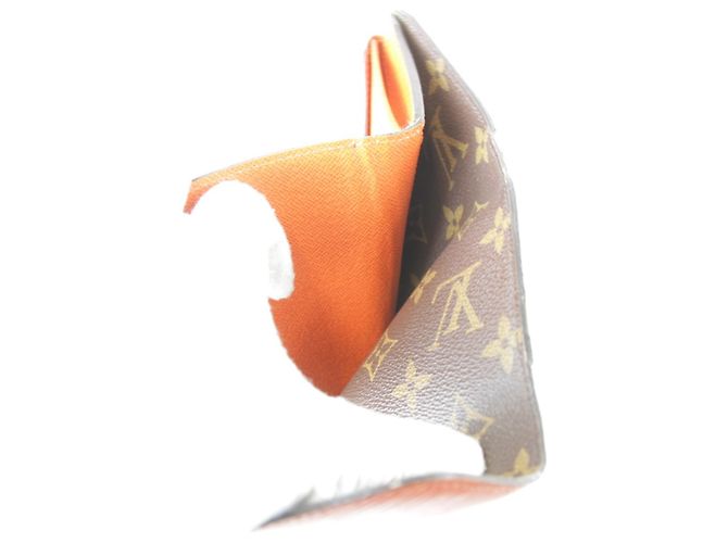 Cartera Louis Vuitton Portefeuille Marly Tri-fold Wallet Castaño Naranja Monograma - vista 10