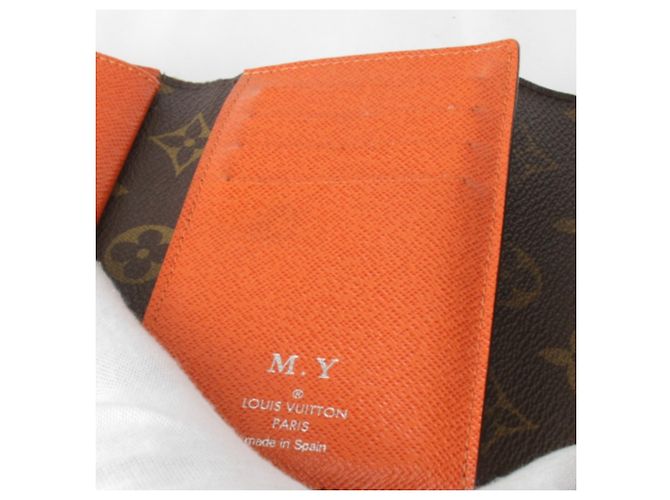 Cartera Louis Vuitton Portefeuille Marly Tri-fold Wallet Castaño Naranja Monograma - vista 11