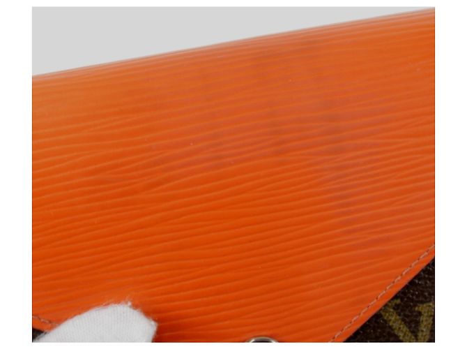 Cartera Louis Vuitton Portefeuille Marly Tri-fold Wallet Castaño Naranja Monograma - vista 3