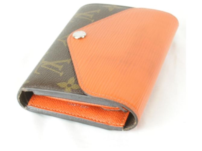 Cartera Louis Vuitton Portefeuille Marly Tri-fold Wallet Castaño Naranja Monograma - vista 6