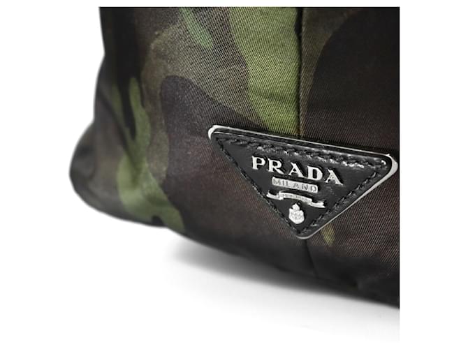 Borsa Tote Prada Camouflage Verde Cachi - vista 7