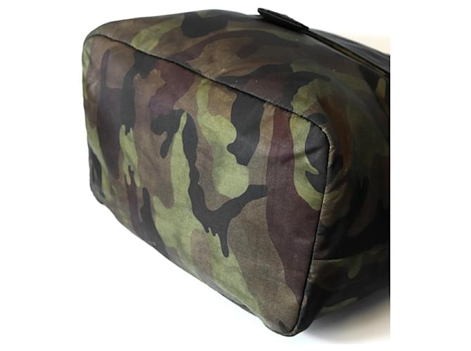 Borsa Tote Prada Camouflage Verde Cachi - vista 9