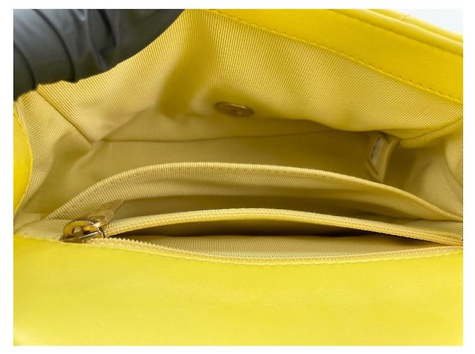 Chanel Mini Matelassé Shoulder Bag Yellow - view 11