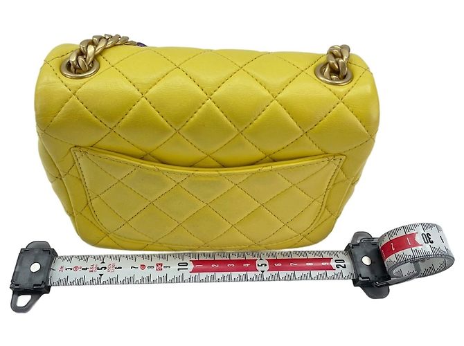 Chanel Mini Matelassé Shoulder Bag Yellow - view 3
