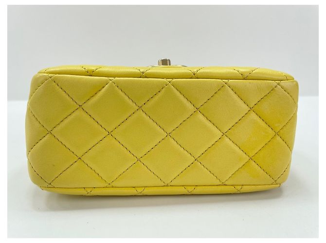 Chanel Mini Matelassé Shoulder Bag Yellow - view 6