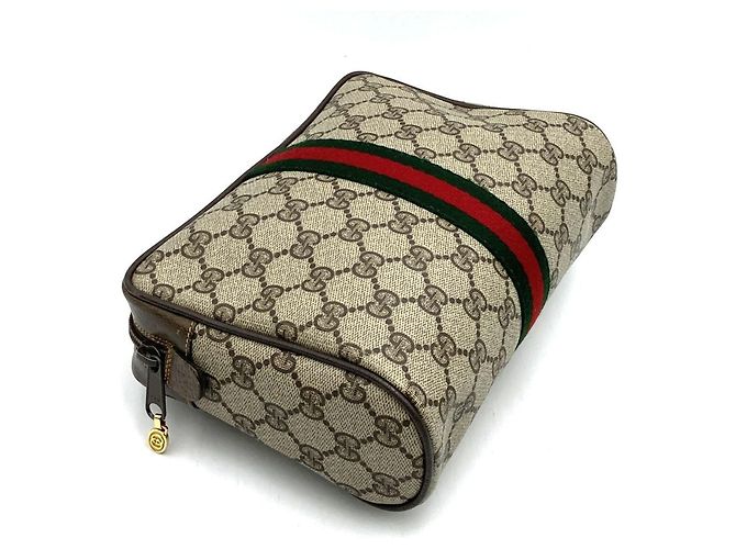 Clutch GUCCI GG Supreme Marrone - vista 3