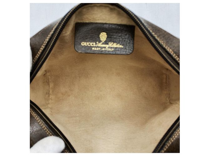 Clutch GUCCI GG Supreme Marrone - vista 4