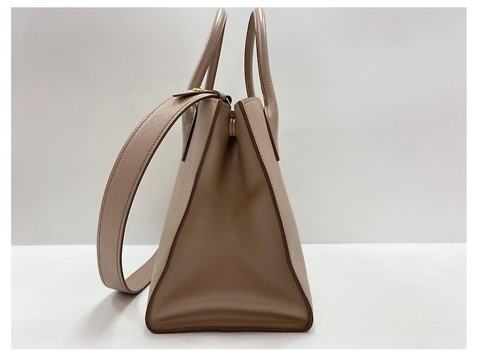 Borsa a mano Monochrome 2-Way beige Prada - vista 5
