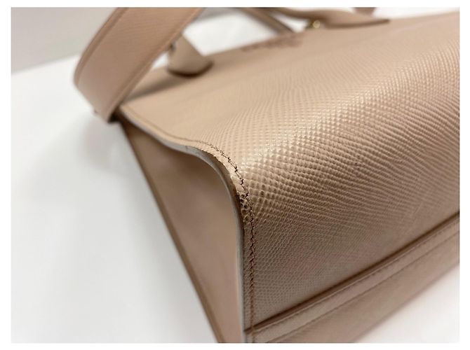 Borsa a mano Monochrome 2-Way beige Prada - vista 7