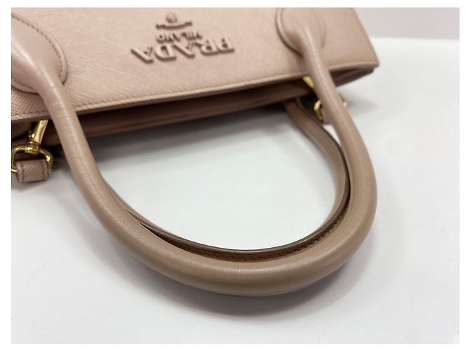 Borsa a mano Monochrome 2-Way beige Prada - vista 9