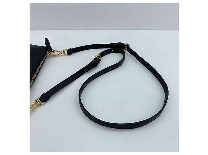 Prada Vitello Phoenix Schultertasche Schwarz - Ansicht 11