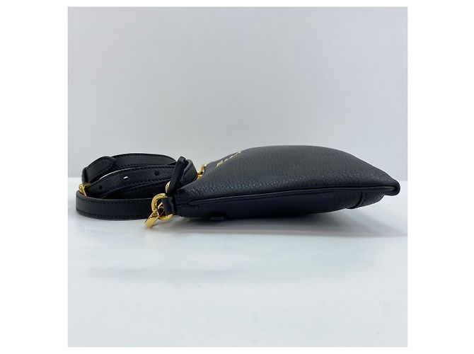 Prada Vitello Phoenix Schultertasche Schwarz - Ansicht 6