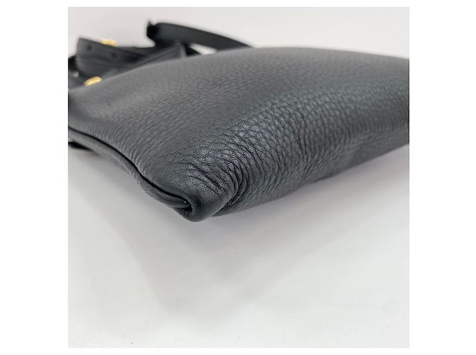 Prada Vitello Phoenix Schultertasche Schwarz - Ansicht 8
