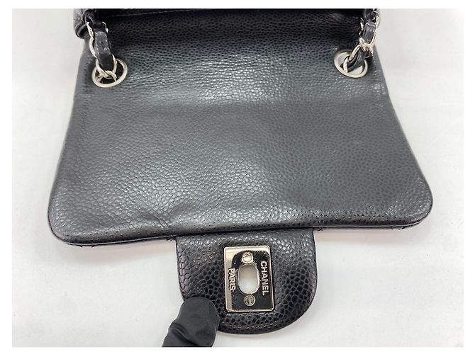 Borsa a Spalla Chanel Mini Matelassé Nero - vista 11