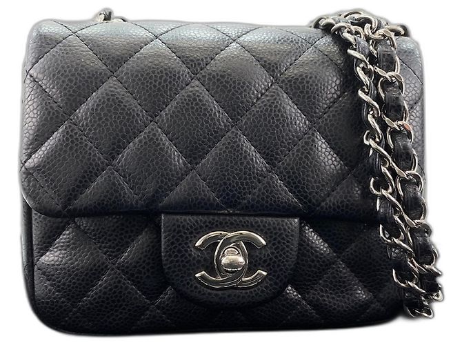 Borsa a Spalla Chanel Mini Matelassé Nero - vista 14